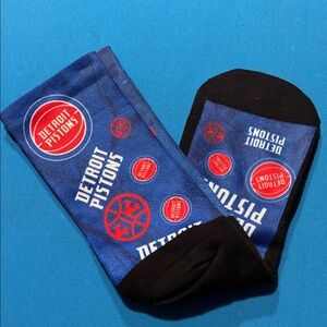Blue And Black Detroit Pistons- 313 Men’s Crew Socks- NWOT